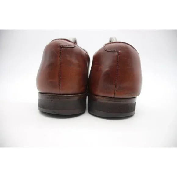 WOLF & SHEPHERD  Brown Ringer Leather Penny Loafers Men's Size 10.5 Dress Shoes - Picture 5 of 12